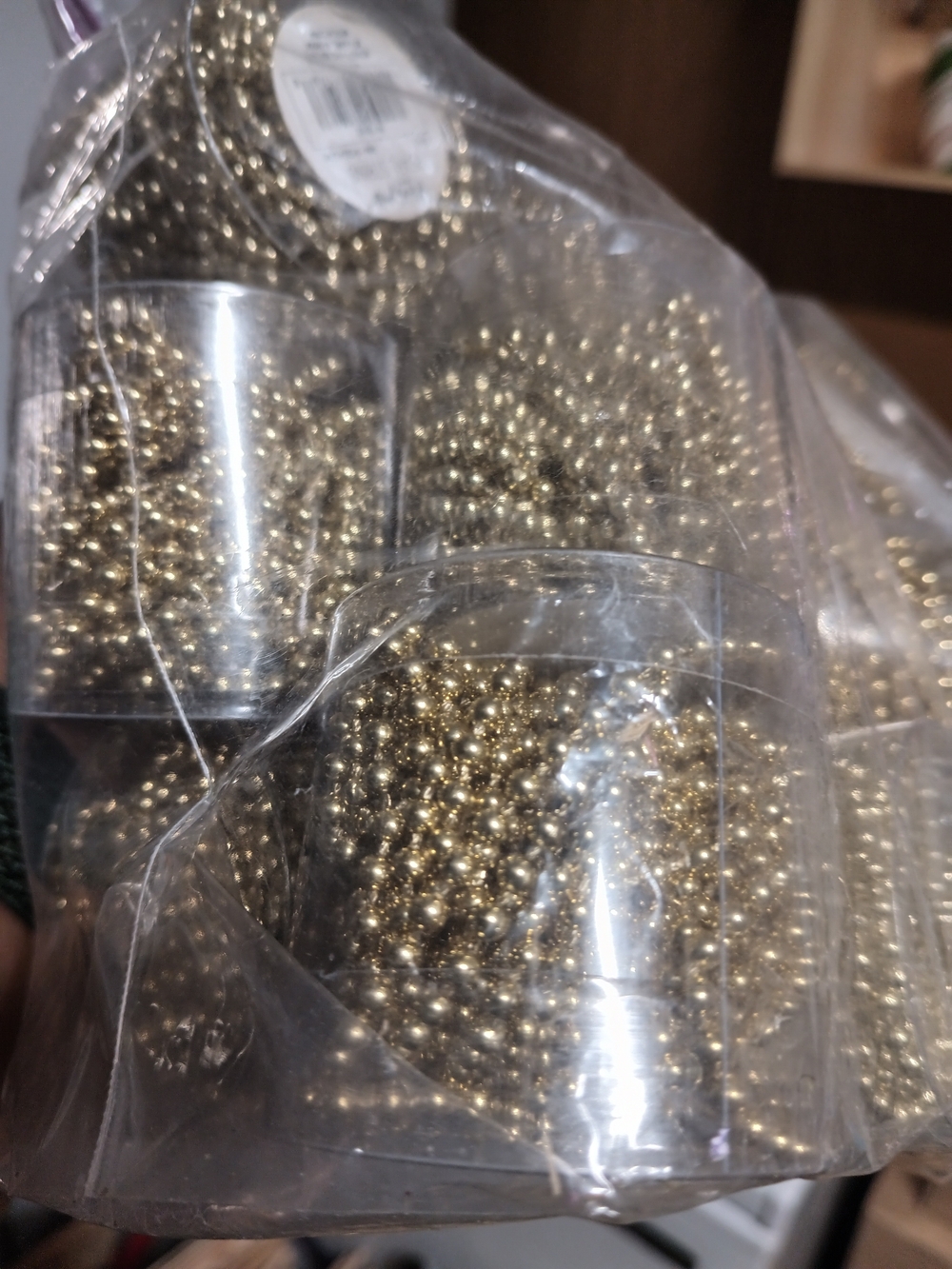Lot Of 12 Gold Bead Garland String